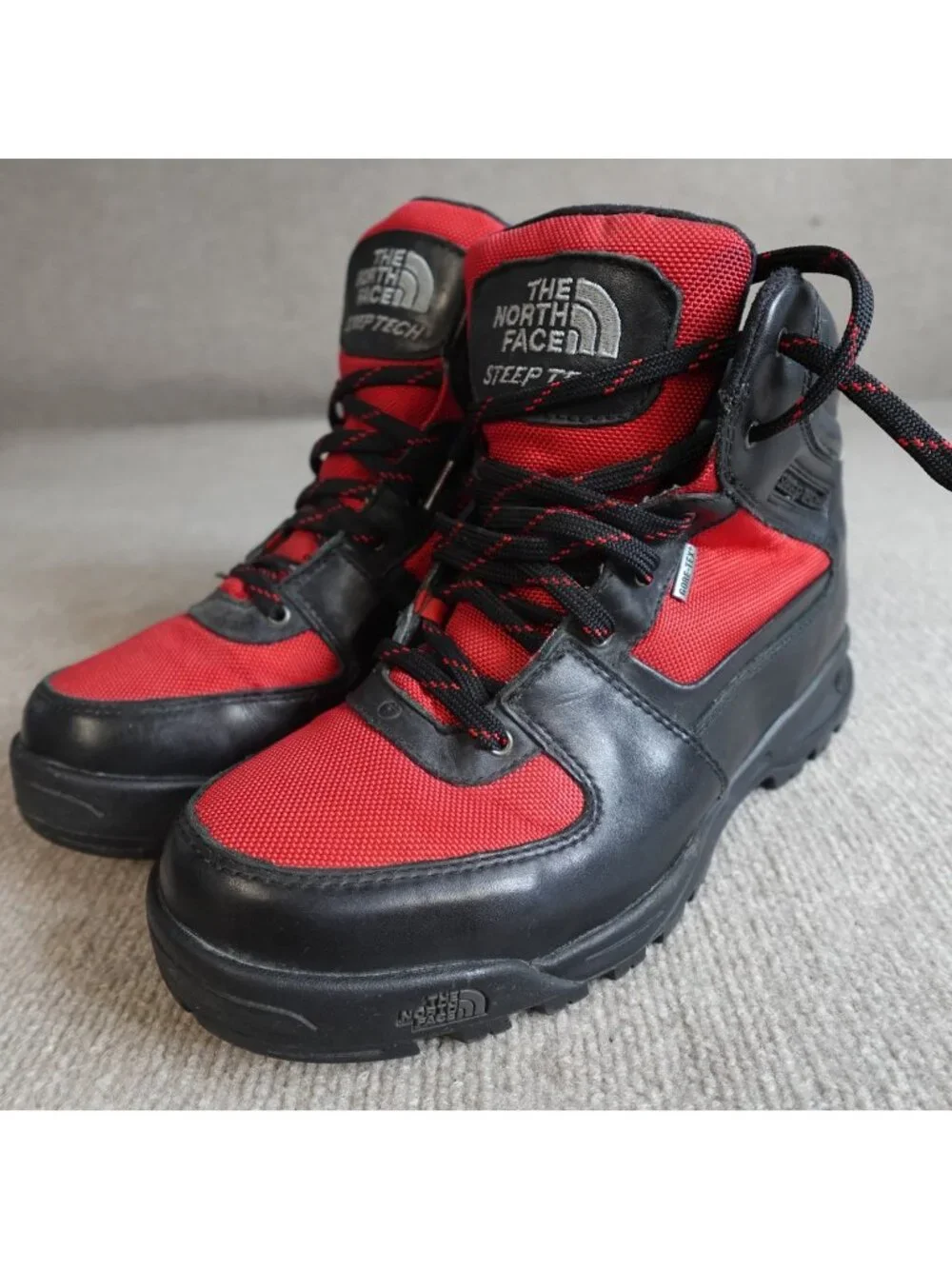 The North Face Mens Boots 9 Black Red Steep Tech Gore-Tex Vintage